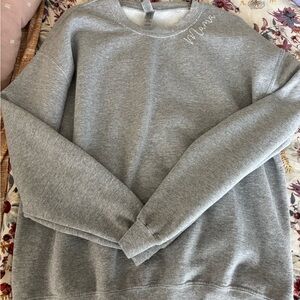 Embroidered Mama Gray Crewneck Sweater
